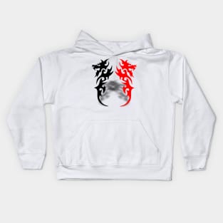 red and black tattoo art design Kids Hoodie